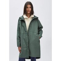 hessnatur Damen Allwetter Parka NATURE SHELL Relaxed aus Bio-Baumwolle - grün - Größe XS von hessnatur