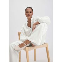 hessnatur Damen Ballerina Mary Jane aus chromfrei gegerbtem Leder - beige - Größe 42 von hessnatur