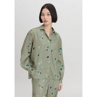 hessnatur Damen Bluse Oversize aus TENCEL™ Lyocell - grün - Größe 40 von hessnatur