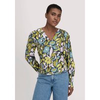 hessnatur Damen Bluse Regular aus LENZING™ ECOVERO™ Viskose - blau - Größe 40 von hessnatur