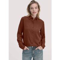 hessnatur Damen Bluse Relaxed aus TENCEL™ Lyocell - braun - Größe 38 von hessnatur