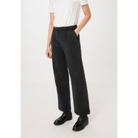 hessnatur Damen Hose Bundfalte Relaxed aus TENCEL™ Lyocell mit Bio-Baumwolle - schwarz - Größe 42 von hessnatur