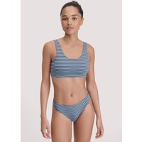 hessnatur Damen Bustier Softbund COTTON FEEL aus Bio-Baumwolle - blau - Größe 36 von hessnatur