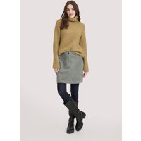 hessnatur Damen Cordrock Mini aus Bio-Baumwolle - grün - Größe 36 von hessnatur