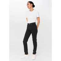 hessnatur Damen Coreva™ Jeans LINN High Rise Slim aus Bio-Denim - schwarz - Größe 27/30 von hessnatur