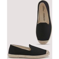 hessnatur Damen Espadrilles mit Bio-Baumwolle - schwarz - Größe 39 von hessnatur