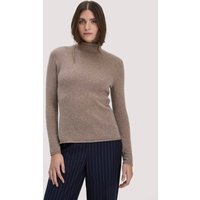 hessnatur Damen FTC × HESSNATUR Rollkragen Pullover Regular aus Cashmere - braun - Größe L von hessnatur