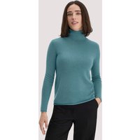 hessnatur Damen FTC × HESSNATUR Rollkragen Pullover Regular aus Cashmere - grün - Größe L von hessnatur