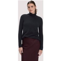 hessnatur Damen FTC × HESSNATUR Rollkragen Pullover Regular aus Cashmere - schwarz - Größe S von hessnatur