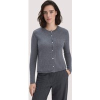 hessnatur Damen FTC × HESSNATUR Strick Jacke Regular aus Cashmere - grau - Größe M von hessnatur