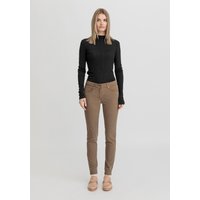 hessnatur Damen Five-Pocket Hose Skinny aus TENCEL™ Lyocell mit Bio-Baumwolle - braun - Größe 36 von hessnatur