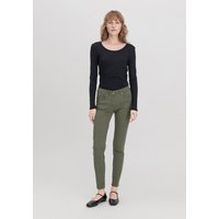 hessnatur Damen Five-Pocket Hose Skinny aus TENCEL™ Lyocell mit Bio-Baumwolle - grün - Größe 34 von hessnatur