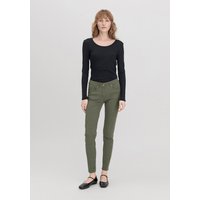 hessnatur Damen Five-Pocket Hose Skinny aus TENCEL™ Lyocell mit Bio-Baumwolle - grün - Größe 40 von hessnatur