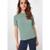 hessnatur Damen Halbarm Schlafshirt aus Tencel™Modal - grün - Größe 40 von hessnatur