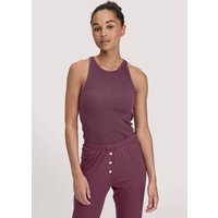 hessnatur Damen High-Neck Ribtop SOFT RIB aus Bio-Baumwolle - lila - Größe 40 von hessnatur