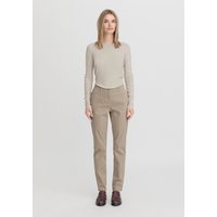 hessnatur Damen Hose Chino Regular aus Bio-Baumwolle - beige - Größe 36 von hessnatur