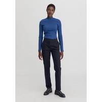 hessnatur Damen Hose Chino Regular aus Bio-Baumwolle - blau - Größe 38 von hessnatur