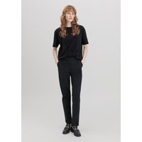 hessnatur Damen Hose Chino Regular aus Bio-Baumwolle - schwarz - Größe 36 von hessnatur