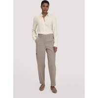 hessnatur Damen Hose Soft Utility Cargo Relaxed aus Bio-Baumwolle - beige - Größe 38 von hessnatur
