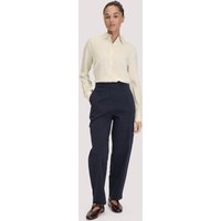 hessnatur Damen Hose Soft Utility Cargo Relaxed aus Bio-Baumwolle - blau - Größe 48 von hessnatur