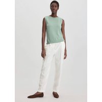 hessnatur Damen Hose Straight Leg Relaxed aus Leinen - weiß - Größe 48 von hessnatur