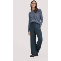 hessnatur Damen Hose Wide Leg Relaxed aus LENZING™ ECOVERO™ Viskose - blau - Größe 48 von hessnatur