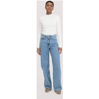 hessnatur Damen Jeans ALVA Wide Leg Soft aus Bio-Baumwolle mit TENCEL™ Lyocell - blau - Größe 31/34 von hessnatur