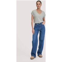 hessnatur Damen Jeans ALVA Wide Leg aus Bio-Denim - blau - Größe 26/34 von hessnatur