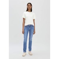hessnatur Damen Jeans LEA Mid Rise Slim aus Bio-Denim - blau - Größe 31/30 von hessnatur