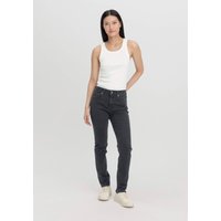 hessnatur Damen Jeans LINN High Rise Slim aus Bio-Denim - schwarz - Größe 26/32 von hessnatur