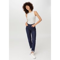 hessnatur Damen Jeans MARIE Mid Rise Straight aus Bio-Denim - blau - Größe 34/32 von hessnatur