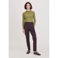 hessnatur Damen Jersey Hose Regular aus Bio-Baumwolle - braun - Größe 36 von hessnatur
