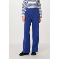 hessnatur Damen Jersey Hose Wide Leg Relaxed aus Bio-Baumwolle - blau - Größe 34 von hessnatur
