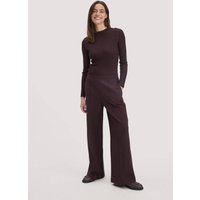 hessnatur Damen Jersey Hose Wide Leg Relaxed aus Bio-Baumwolle - braun - Größe 40 von hessnatur