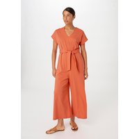 hessnatur Damen Jersey Jumpsuit Relaxed aus Bio-Baumwolle - orange - Größe 38 von hessnatur