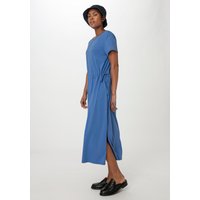 hessnatur Damen Jersey Kleid Midi Regular aus Bio-Baumwolle - blau - Größe 36 von hessnatur