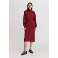 hessnatur Damen Jersey Kleid Midi Relaxed aus TENCEL™ Lyocell mit Bio-Baumwolle - rot - Größe 40 von hessnatur
