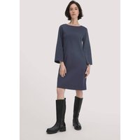 hessnatur Damen Jersey Kleid Mini Regular aus Bio-Baumwolle - blau - Größe 36 von hessnatur