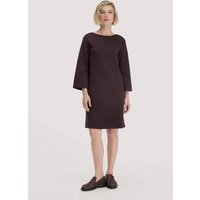 hessnatur Damen Jersey Kleid Mini Regular aus Bio-Baumwolle - braun - Größe 42 von hessnatur
