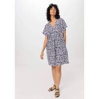 hessnatur Damen Jersey Kleid Mini Relaxed aus Bio-Baumwolle - lila - Größe M von hessnatur