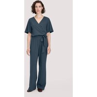 hessnatur Damen Jersey Overall Relaxed aus Bio-Baumwolle - blau - Größe 36 von hessnatur