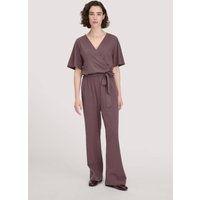 hessnatur Damen Jersey Overall Relaxed aus Bio-Baumwolle - lila - Größe 42 von hessnatur