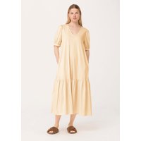 hessnatur Damen Jerseykleid aus Bio-Baumwolle - gelb - Größe 42 von hessnatur