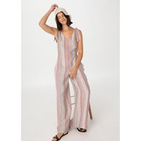 hessnatur Damen Jumpsuit Relaxed aus Leinen - beige - Größe 40 von hessnatur