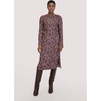 hessnatur Damen Kleid Kniebedeckend Regular aus LENZING™ ECOVERO™ Satin - rosa - Größe 34 von hessnatur