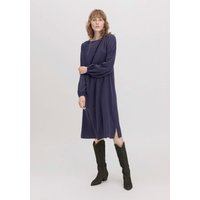 hessnatur Damen Kleid Regular aus TENCEL™ Lyocell - blau - Größe 48 von hessnatur