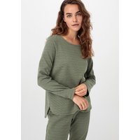 hessnatur Damen Langarm-Schlafshirt aus Bio-Baumwolle - grün - Größe 36 von hessnatur