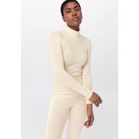 hessnatur Damen Longsleeve SILK & WARM TOUCH mit Bio-Merinowolle und Seide - natur - Größe 38 von hessnatur