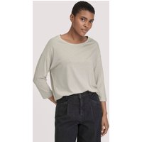 hessnatur Damen Longsleeve Oversize aus TENCEL™ Lyocell mit Bio-Baumwolle - beige - Größe XS von hessnatur