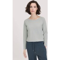hessnatur Damen Longsleeve Relaxed aus Bio-Baumwolle - grau - Größe 38 von hessnatur